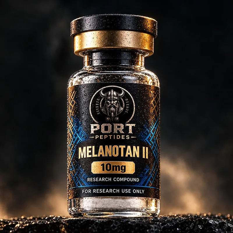 Melanotan II research peptide vial — Port Peptides