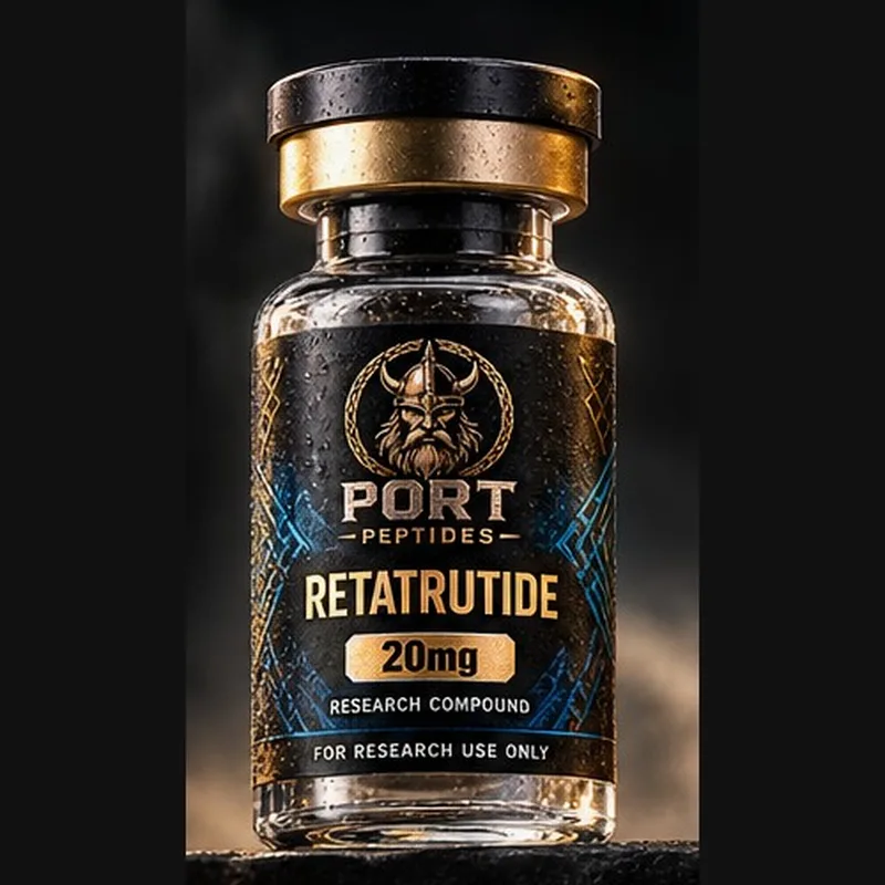 Retatrutide research peptide vial — Port Peptides